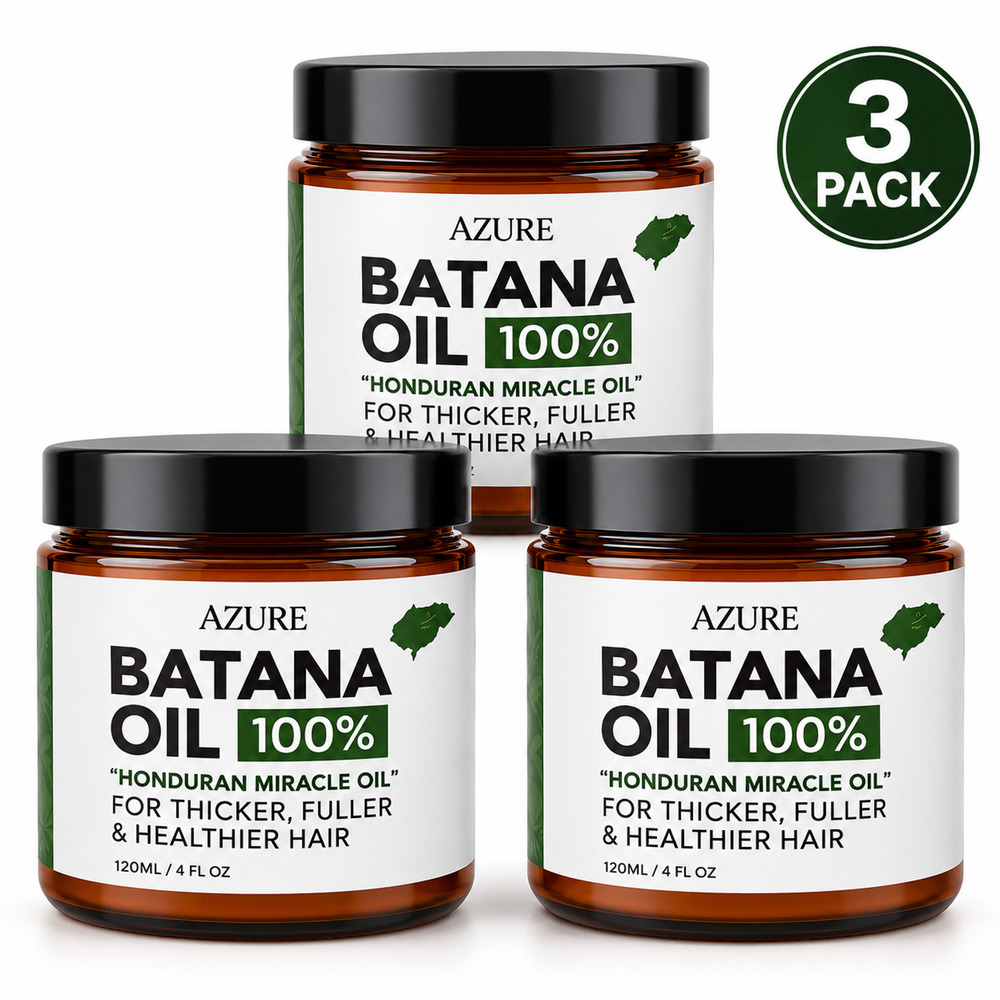 Azure Batana Oil 100% 3 Pack Honduran Miracle Hair Oil 120ml 4oz Each